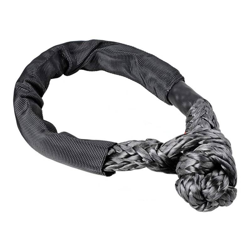 QUATILY Soft-Schäkel - die federleichte, Starke Karabiner-Schlinge, mit Gurtschlauchprotektor (Grau, 12mm×60cm) von QUATILY