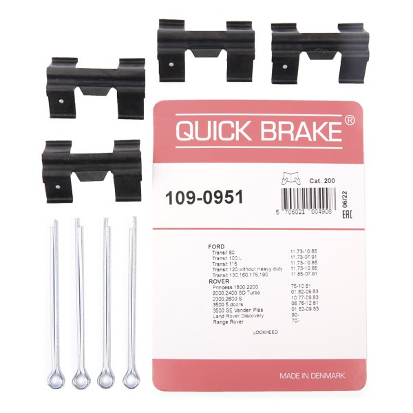 QUICK BRAKE Zubehörsatz, Scheibenbremsbelag FORD,LAND ROVER,ROVER 109-0951 von QUICK BRAKE