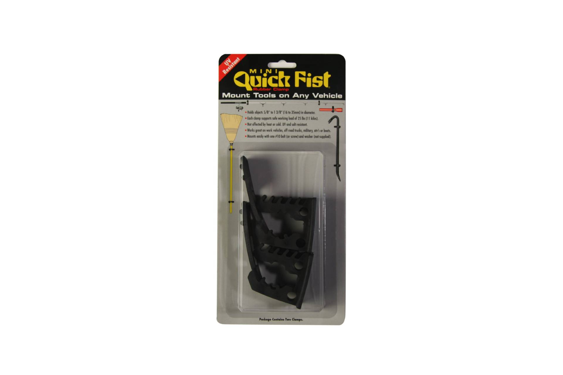 Mini Quick Fist® Klemme für Montagewerkzeuge und Ausrüstung, 5/8 Zoll – 1-3/8 Zoll Durchmesser, 2 Stück (1 Stück) – 30050 von QUICK FIST