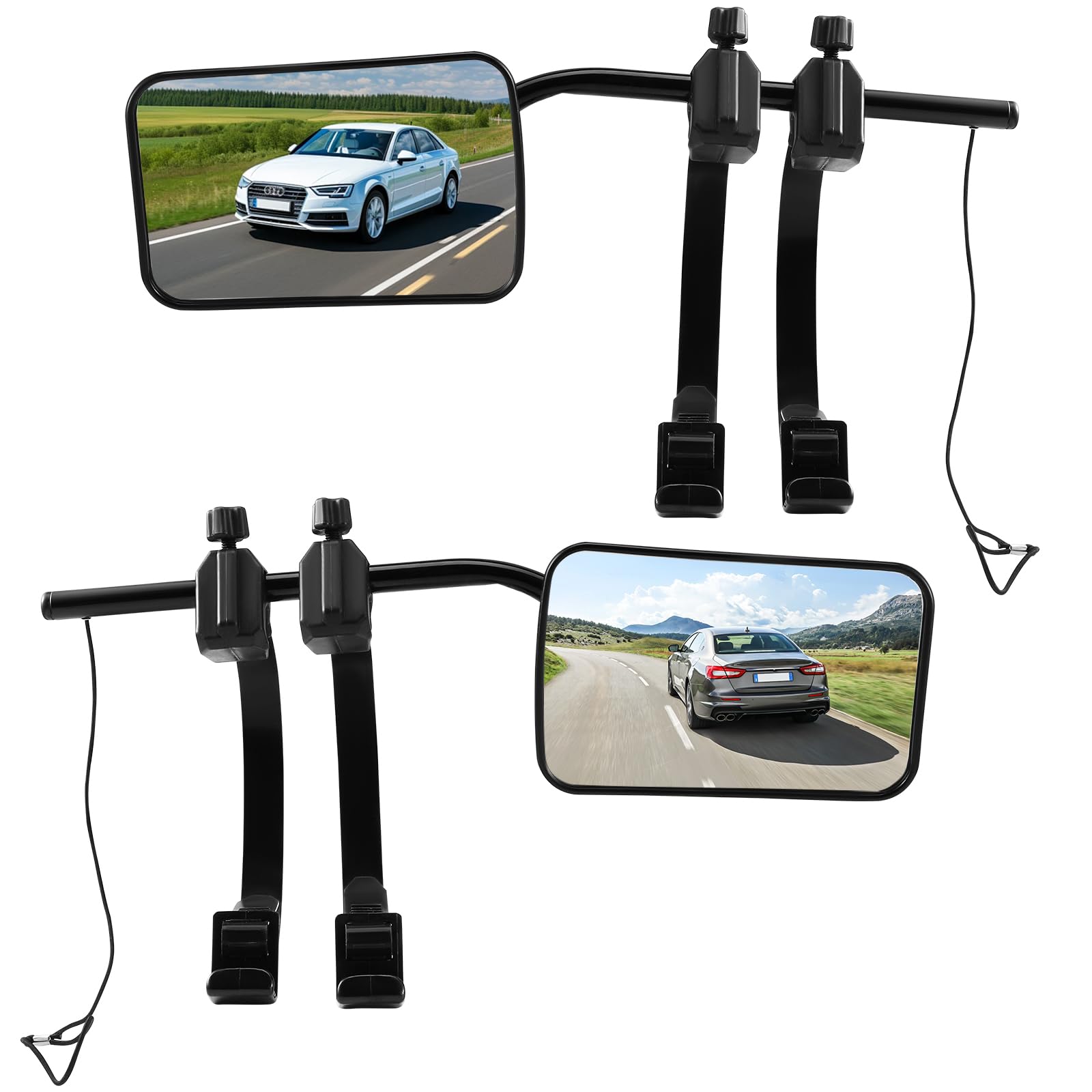 QUMEIYHDY Wohnwagen Spiegel Auto, 2 Stück Caravan Spiegel, Außenspiegel Universal, Caravanspiegel mit Riemen, Abschleppspiegel, Aufsatzspiegel für Caravan, Wohnmobil, Alle Gängigen Fahrzeugtypen QUMEIYHDY Wohnwagen Spiegel Auto, 2 Stück Caravan Spiegel, Außenspiegel Universal, Caravanspiegel mit Riemen, Abschleppspiegel, Aufsatzspiegel für Caravan, Wohnmobil, Alle Gängigen Fahrzeugtypen von QUMEIYHDY