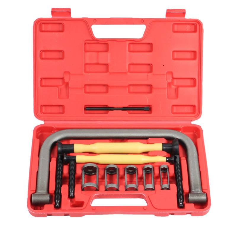 QUNNIE Ventilfeder Spanner Kit, 12PCS Ventillift Werkzeugsatz mit Läppventilen, Stahl Kompressor Feder Universal Ventil Passend für ATV Auto Motorrad von QUNNIE