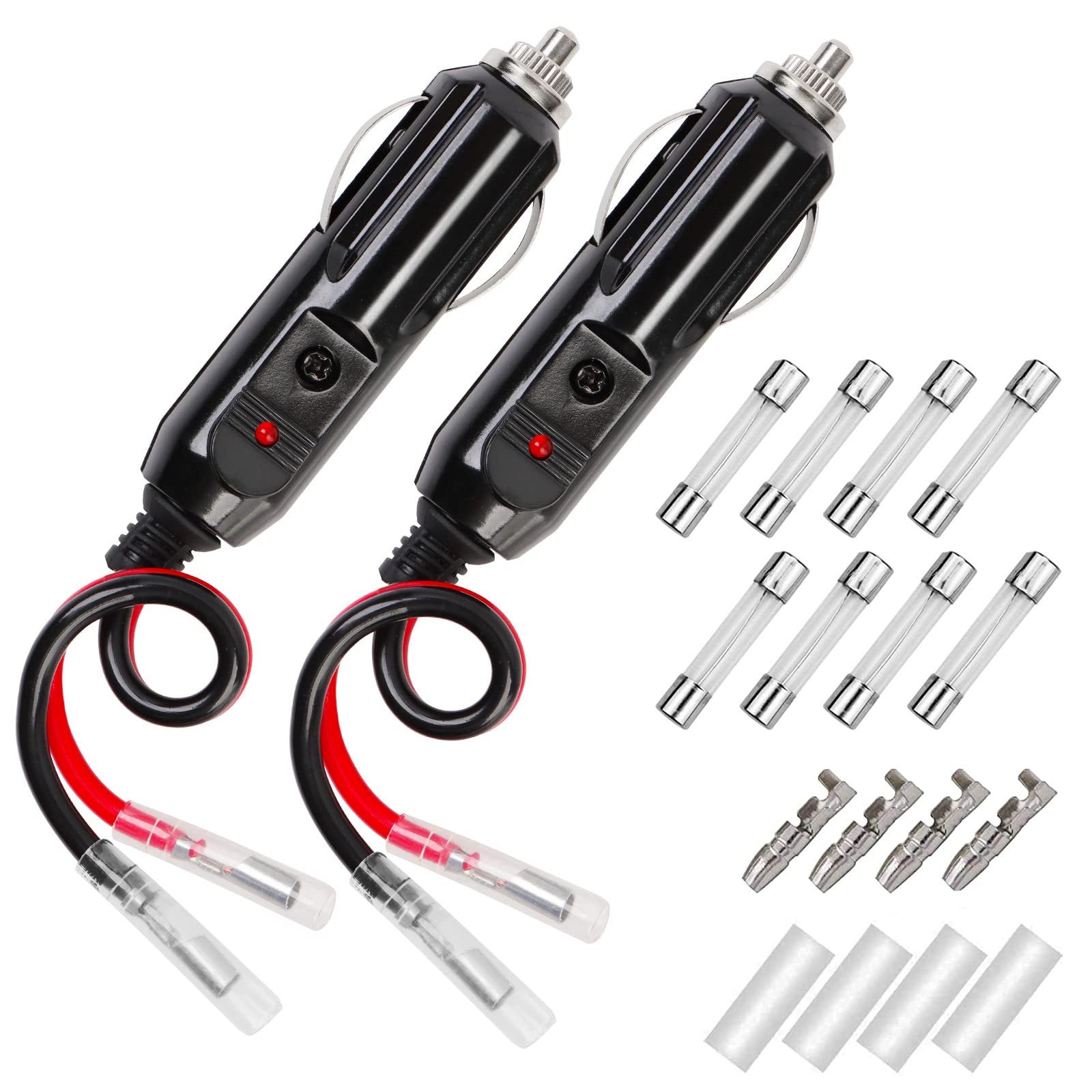 2 Stück Auto Zigarettenanzünder Stecker, 12 V 24 V Autostecker Universalstecker Sicherung KFZ Zigarettenanzünder Verlängerungskabel für Kühlbox LKW Fahrzeuge Handstaubsauger 2 Stück Auto Zigarettenanzünder Stecker, 12 V 24 V Autostecker Universalstecker Sicherung KFZ Zigarettenanzünder Verlängerungskabel für Kühlbox LKW Fahrzeuge Handstaubsauger von QUOTRE