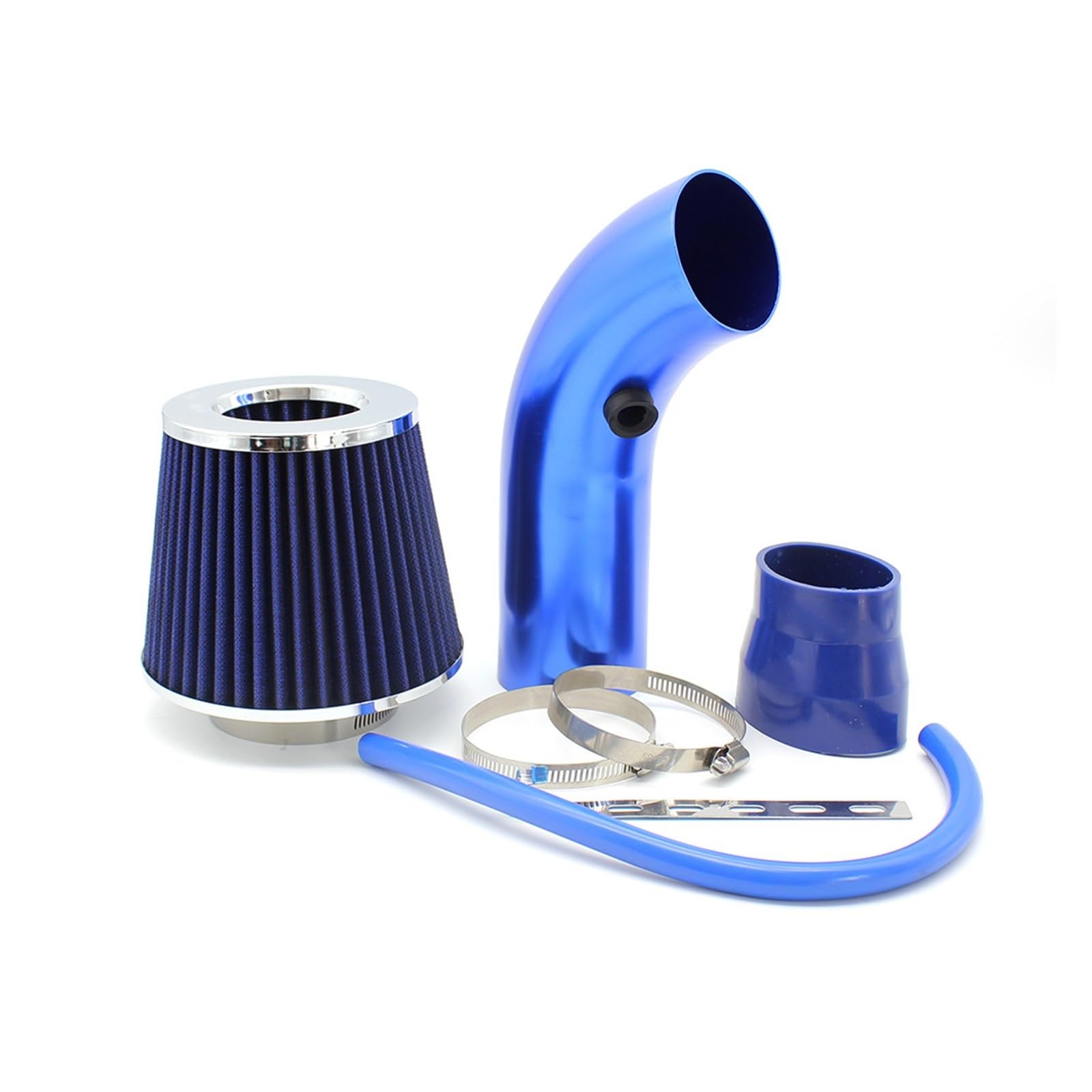 Lufteinlässe 76 Mm Auto-Umbau-Winter-Pilzkopf-Luftfilter-Ansaugrohrfilter High Flow High Cold Air Filter Aluminium-Rohrsatz Ansaugrohr(Blau) von QUTBAG