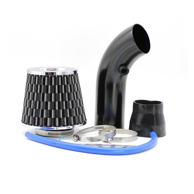 Lufteinlässe 76 Mm Auto-Umbau-Winter-Pilzkopf-Luftfilter-Ansaugrohrfilter High Flow High Cold Air Filter Aluminium-Rohrsatz Ansaugrohr(Schwarz) von QUTBAG