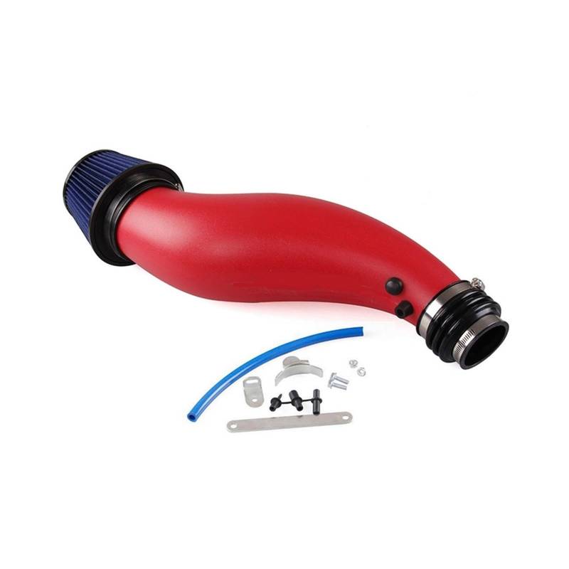 Lufteinlässe Für Civic 1992 1993 1994 1995 1996-2000 EK EG Auto Air Intake Rohr Luftfilter Ansaugrohr Schwarz Rot Blau Real Carbon Ansaugrohr(Rot) von QUTBAG