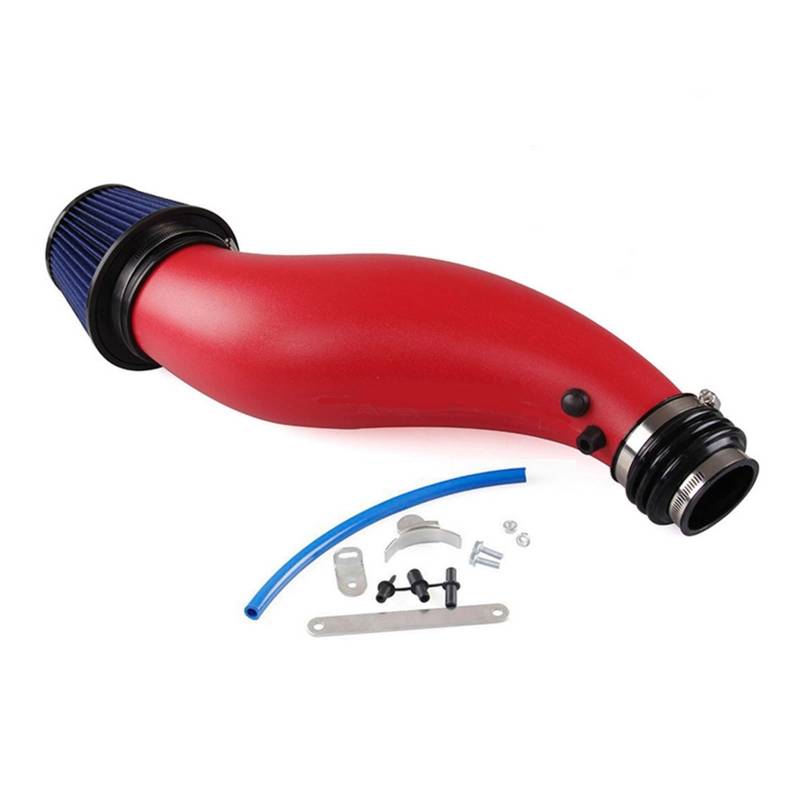 Lufteinlässe Für Civic 1992-2000 EK EG Auto Air Intake Rohr Luftfilter Ansaugrohr Schwarz Rot Blau Real Carbon Ansaugrohr(Rot) von QUTBAG
