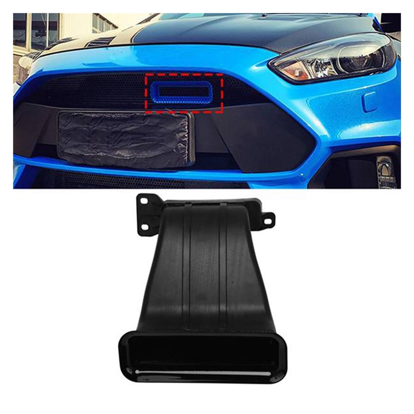 Lufteinlässe Für Ford Für Focus RS ST Fließheck 4D Limousine 5D MK3 MK3.5 Auto Modifikation 2012-2018 Lufteinlass Blasdüse Intake Ansaugrohr(Schwarz) von QUTBAG