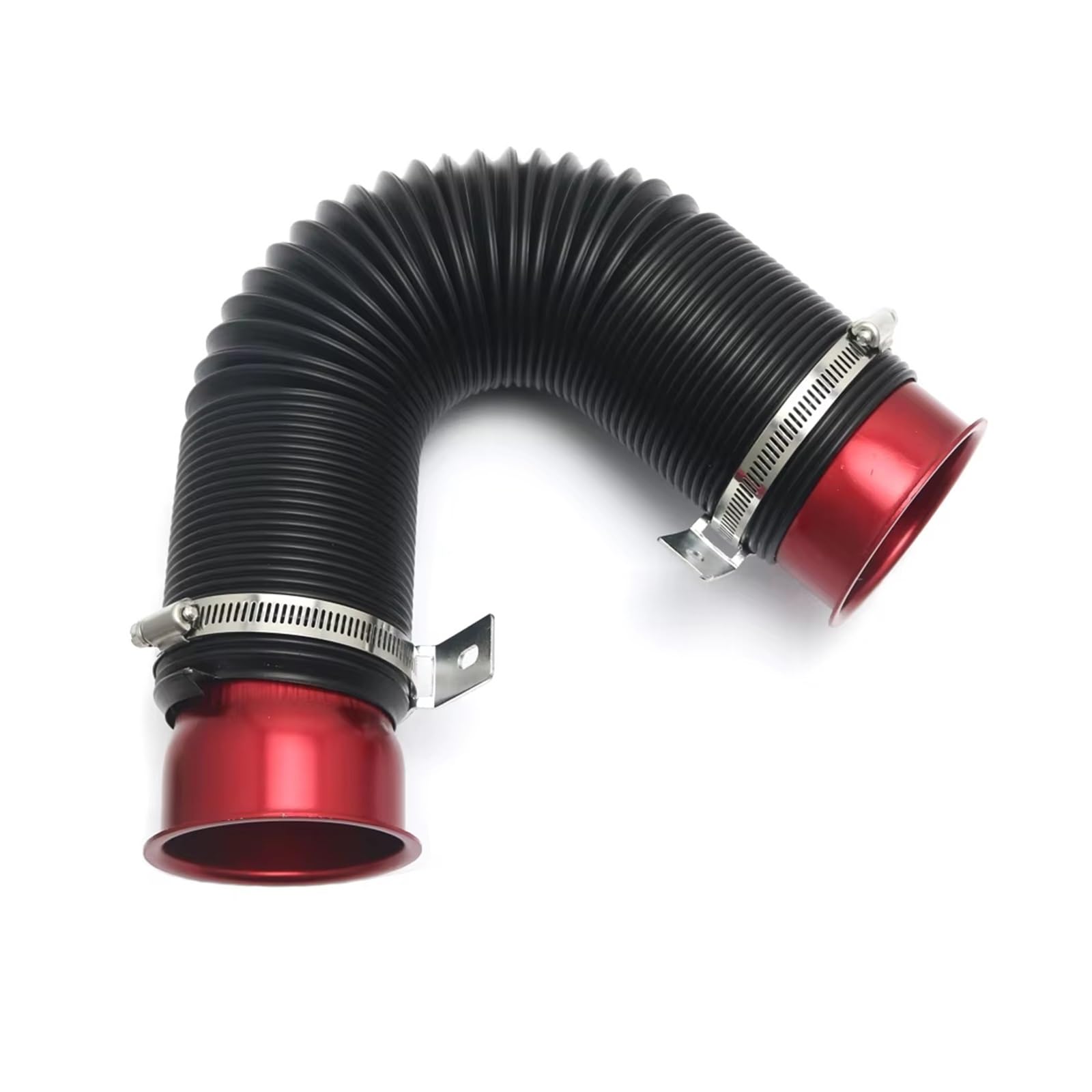 Lufteinlässe Universal 1M Flexible Auto Motor Kaltluft Ansaugschlauch Einlassführung Zufuhrrohr Rohr Mit Stecker & Bracket Ansaugrohr(Schwarz) von QUTBAG