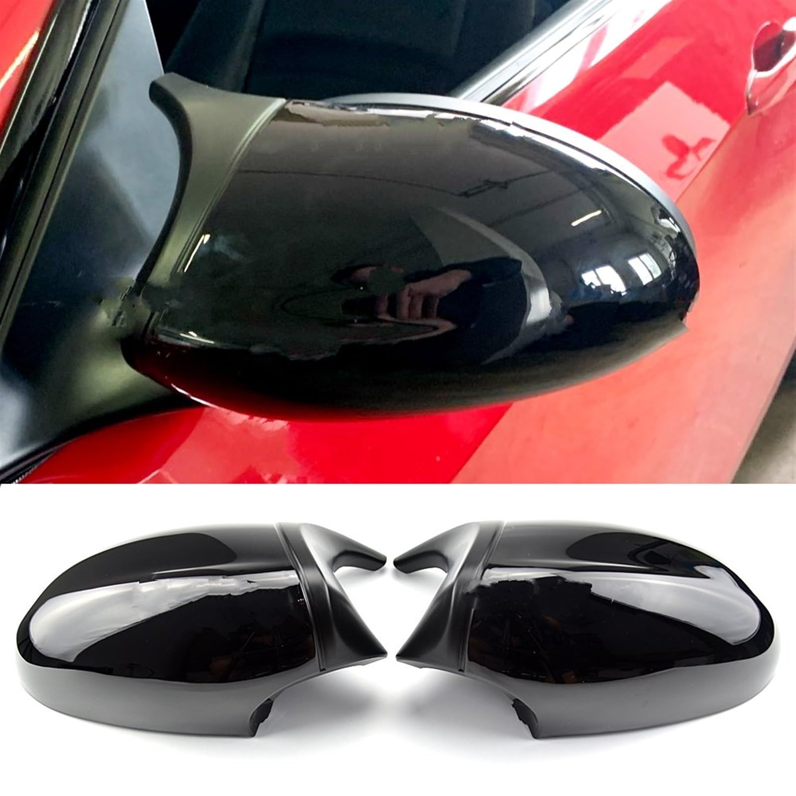 Seitenspiegelabdeckung Für 1 3 Serie Für E82 Für E88 2007-2009 Für E90-Für E93 Für E87 Für E81C arbon Seite Flügel Spiegel Abdeckung Schwarz Rückansicht Kappen Rückspiegelabdeckung(1) von QUTBAG