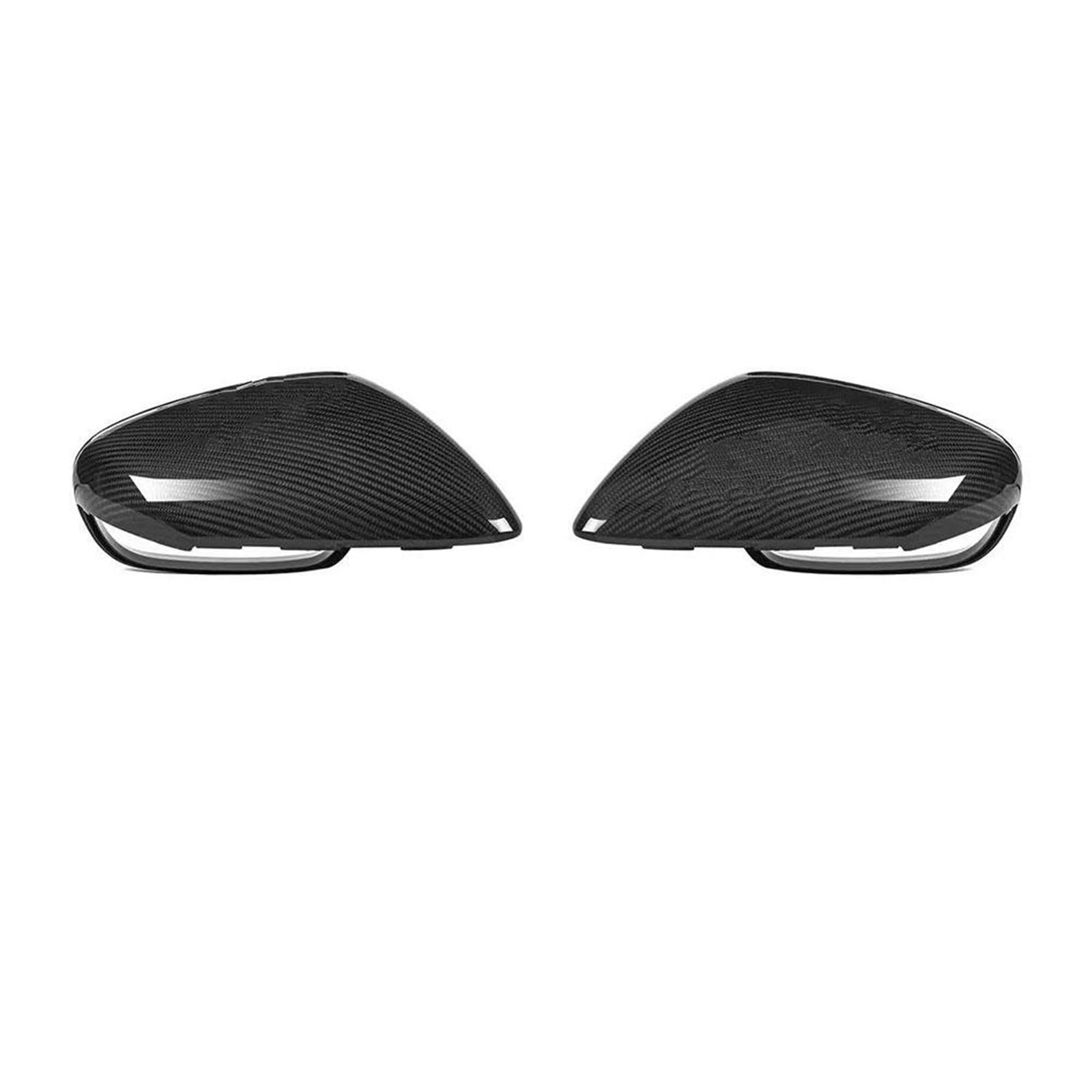 Seitenspiegelabdeckung Für 992 Für Taycan 2019+ (Linkslenker) 2 Stück Auto-Ersatz-Carbon-Snap-Spiegelgehäuse Rückspiegel-Abdeckkappe Rückspiegelabdeckung von QUTBAG