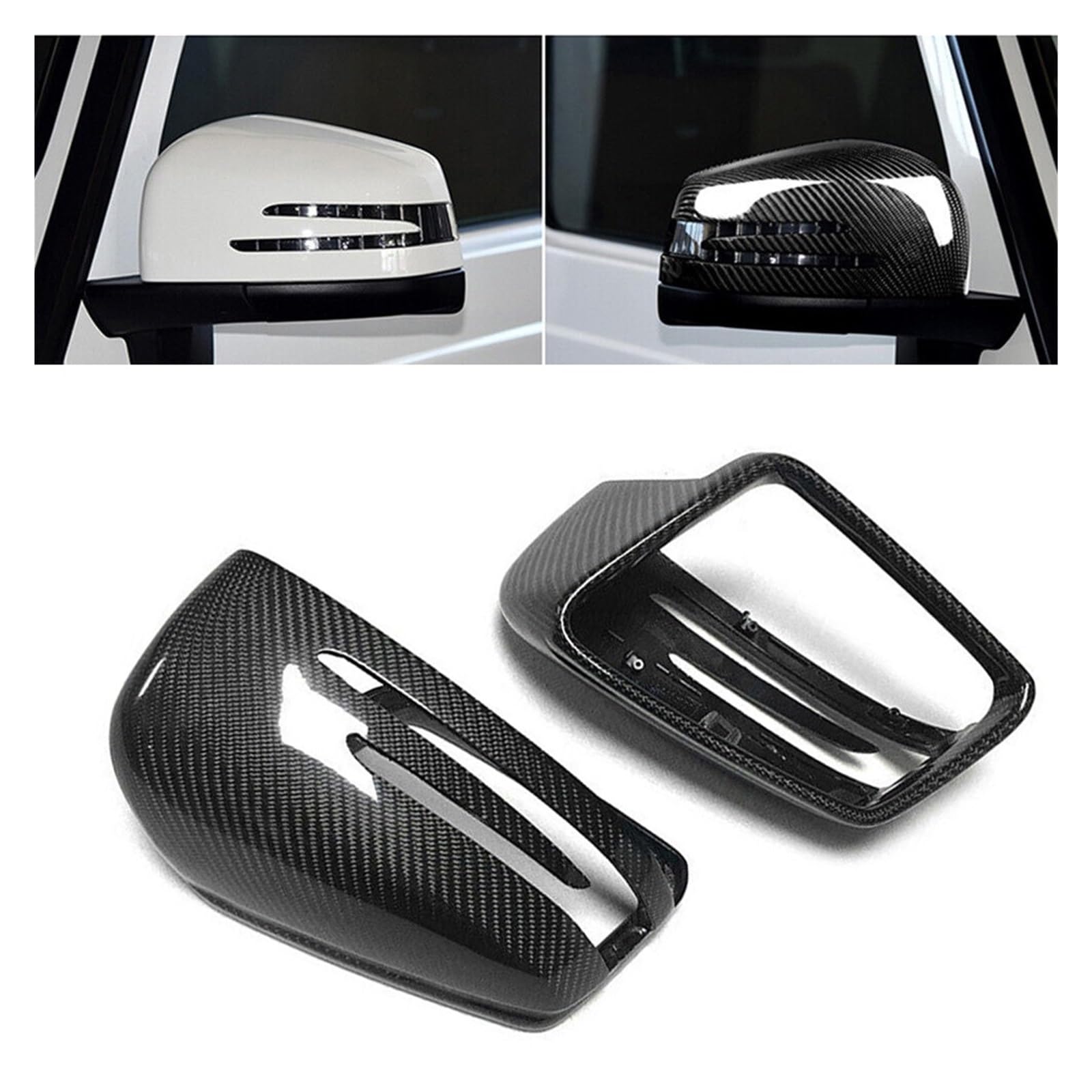 Seitenspiegelabdeckung Für Benz X156 X204 W176 W246 W212 W204 C117 W221 ABCES Klasse Real Carbon Rückspiegel Abdeckung Flügel Kappe Trim Rückspiegelabdeckung von QUTBAG