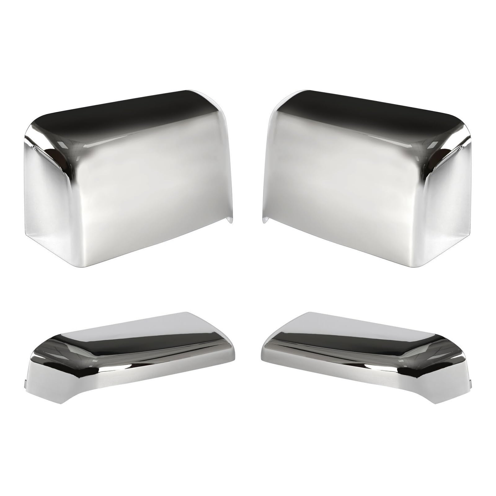 Seitenspiegelabdeckung Für Chevy Für Silverado Für GMC Für Sierra 2014 2015 2016-2019 Auto Rück Seite Spiegel Abdeckung Flügel Cap Fall Trim Schwarz Auto Rückspiegelabdeckung(Silber) von QUTBAG