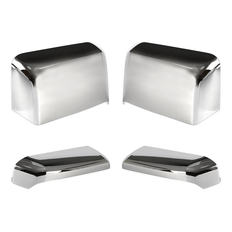 Seitenspiegelabdeckung Für Chevy Für Silverado Für GMC Für Sierra 2014 2015 2016-2019 Auto Rück Seite Spiegel Abdeckung Flügel Cap Fall Trim Schwarz Auto Rückspiegelabdeckung(Silber) von QUTBAG