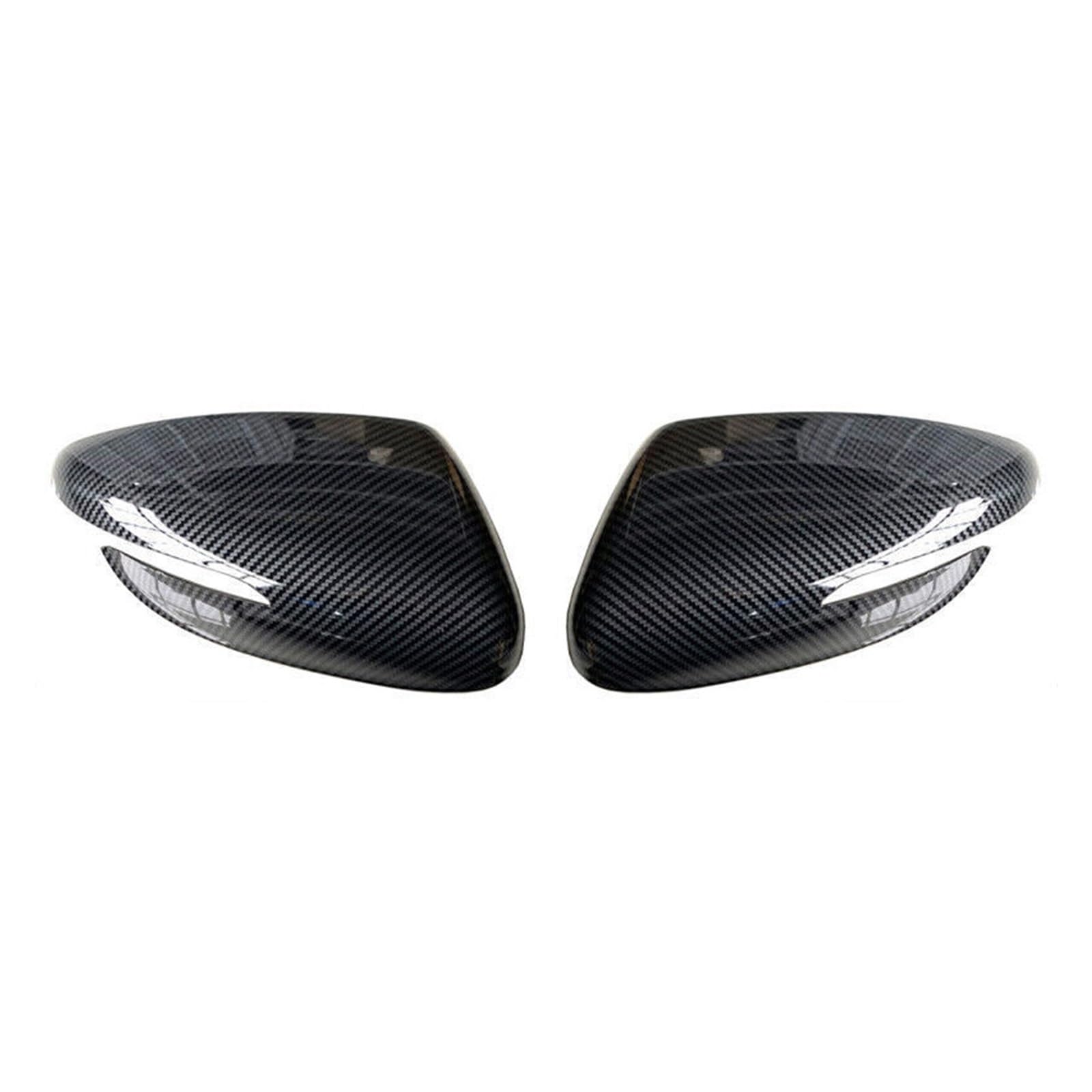 Seitenspiegelabdeckung Für KIA Für K3 Für Forte 2013 2014-2018 Auto Ersatz Rückspiegel Abdeckung Flügel Kappe Außentür Fall Trim Gehäuse Carbon Faser Rückspiegelabdeckung(with Light Carbon) von QUTBAG