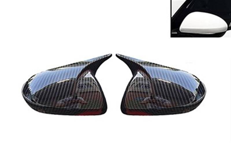 Seitenspiegelabdeckung Für Mazda 3 Für Mazda3 2009 2010 2011 2012 Auto Styling Tür Seite Flügel Mit Horn Rückspiegel Abdeckung Trim Shell Cap Schmücken Rückspiegelabdeckung(1) von QUTBAG