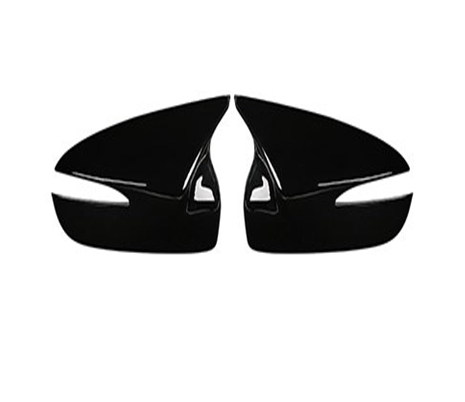 Seitenspiegelabdeckung Für Mazda Für CX5 Für CX-5 2015 2016 Tür Seite Flügel Rückspiegel Abdeckung Kappe Aufkleber Trim Mit Horn Stil Rückspiegelabdeckung(Bright Black) von QUTBAG