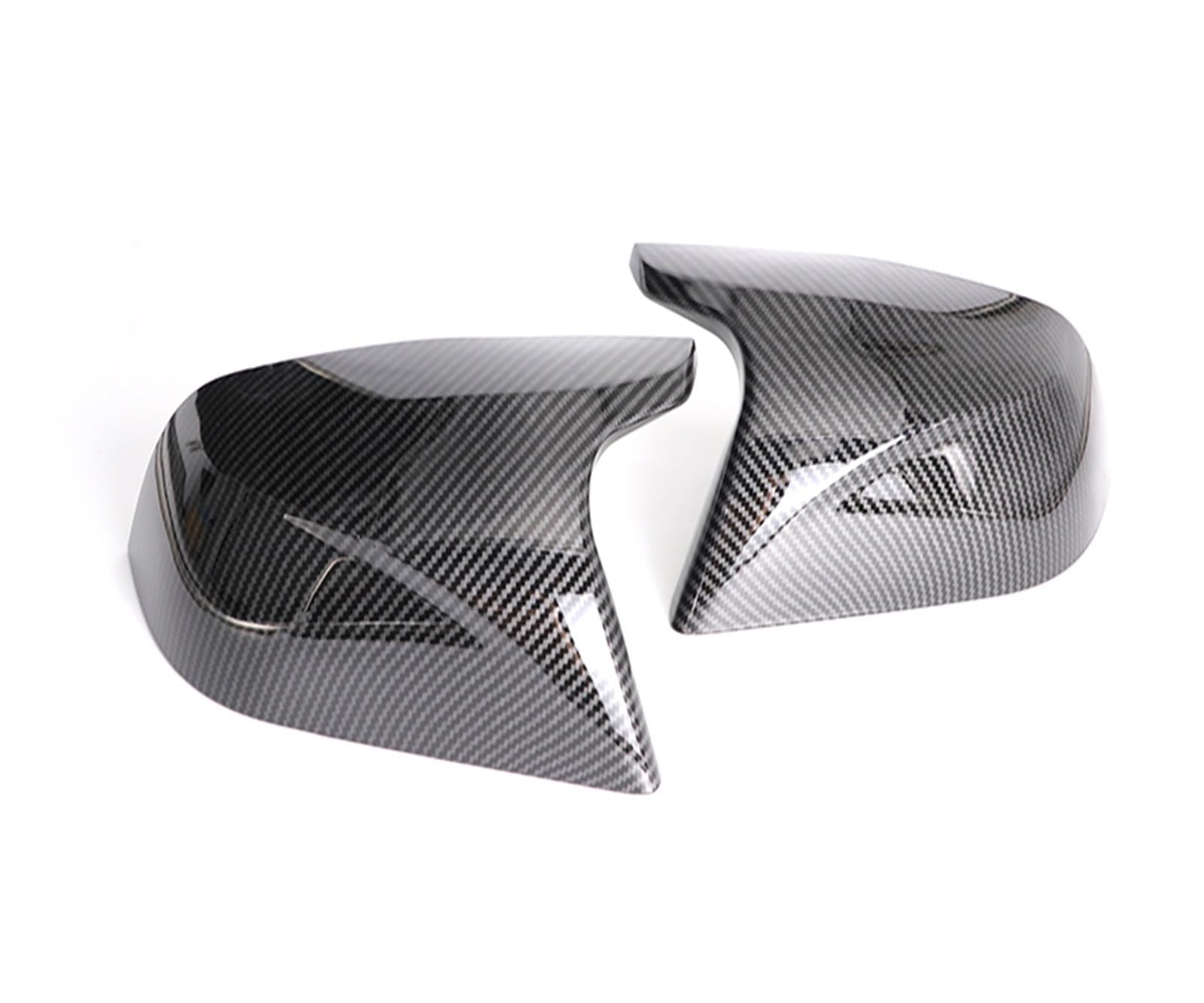 Seitenspiegelabdeckung Für Tesla Für Modell 3 2017-2020 2021 2022 2023 Auto Rückspiegel Abdeckung Ersatz ABS Carbon Faser/Glanz Schwarz Rückspiegelabdeckung(Carbon Pattern 1 Set) von QUTBAG