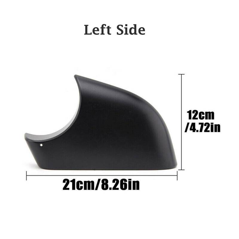 Seitenspiegelabdeckung Für Tesla Für Modell 3 Y 2020 2021 2022 Matte Schwarz Auto Links Rechts Seite Spiegel Abdeckung Unteren Halter Tür Flügel Shell Gehäuse Cap Trim Rückspiegelabdeckung(For Model 3 von QUTBAG