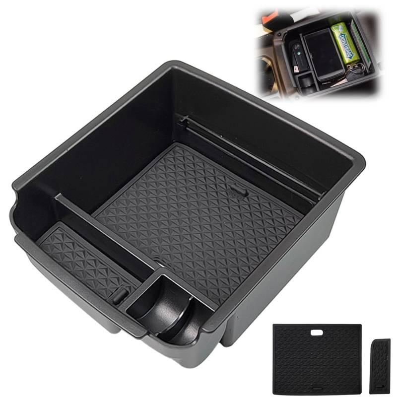 Armlehne Organizer Tray Mittelarmlehne Organizer Mittelkonsole Ablagefach Storage Box ZubehöR, für Vw Tiguan 2 Mk2 2017-2023 Mittelkonsole Aufbewahrungsbox von QUVBKZ