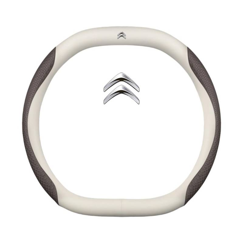Auto Lenkradbezug für Citroen C1 2005-2025,rutschfest,Geruchlos FüR Sommer & Winter Pu Kunstleder 38cm,DD Type-E von QWCPHGWZ