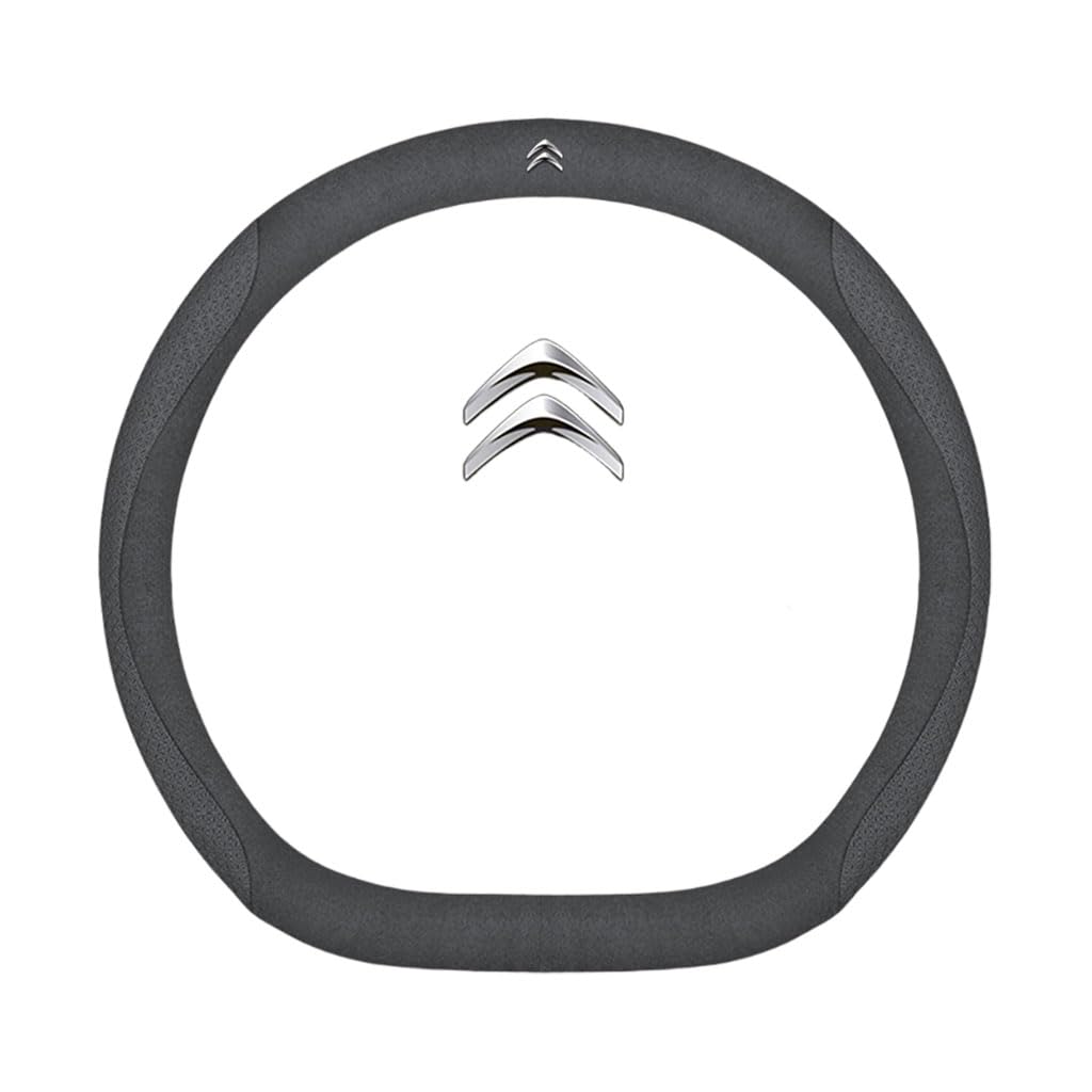 Auto Lenkradbezug für Citroen C3 2002-2025,rutschfest,Geruchlos FüR Sommer & Winter Pu Kunstleder 38cm,D Type-I Auto Lenkradbezug für Citroen C3 2002-2025,rutschfest,Geruchlos FüR Sommer & Winter Pu Kunstleder 38cm,D Type-I von QWCPHGWZ