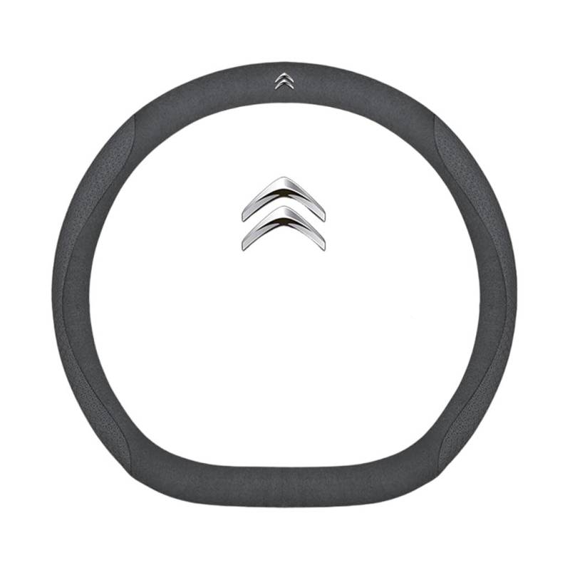 Auto Lenkradbezug für Citroen C3 2002-2025,rutschfest,Geruchlos FüR Sommer & Winter Pu Kunstleder 38cm,D Type-I von QWCPHGWZ