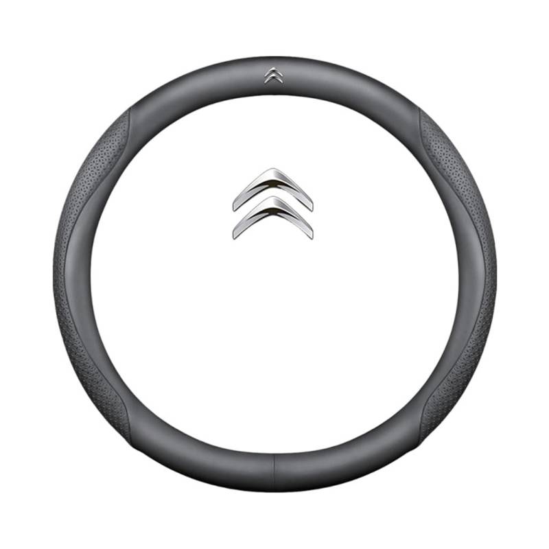 Auto Lenkradbezug für Citroen C5 2000-2025,rutschfest,Geruchlos FüR Sommer & Winter Pu Kunstleder 38cm,O Type-A von QWCPHGWZ