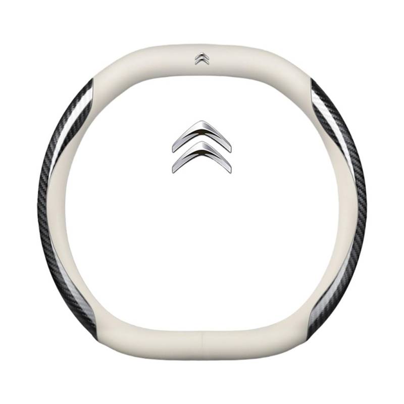 Auto Lenkradbezug für Citroen Ds7 2018-2025,rutschfest,Geruchlos FüR Sommer & Winter Pu Kunstleder 38cm,DD Type-F von QWCPHGWZ