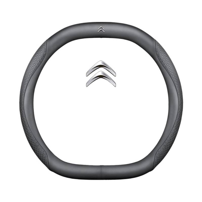 Auto Lenkradbezug für Citroen E-C4 2020-2024,rutschfest,Geruchlos FüR Sommer & Winter Pu Kunstleder 38cm,DD Type-C von QWCPHGWZ