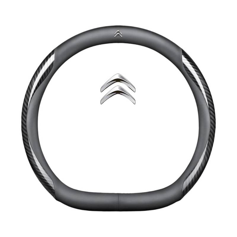 Auto Lenkradbezug für Citroen E-SpaceTourer 2020-2024,rutschfest,Geruchlos FüR Sommer & Winter Pu Kunstleder 38cm,D Type-G von QWCPHGWZ