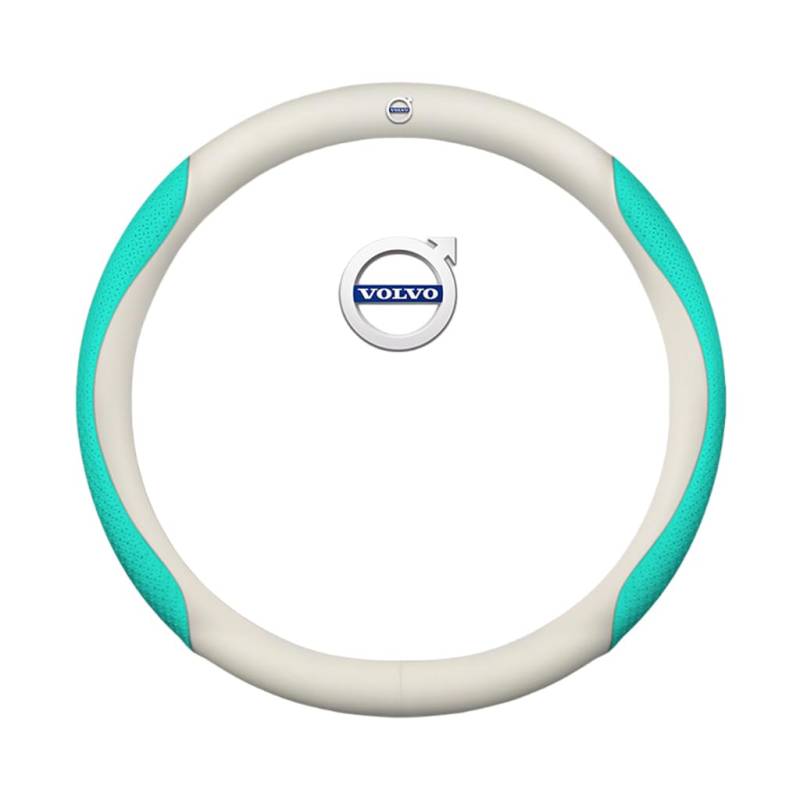 Auto Lenkradbezug für Volvo S60 2000-2025,rutschfest,Geruchlos FüR Sommer & Winter Pu Kunstleder 38cm,L von QWCPHGWZ