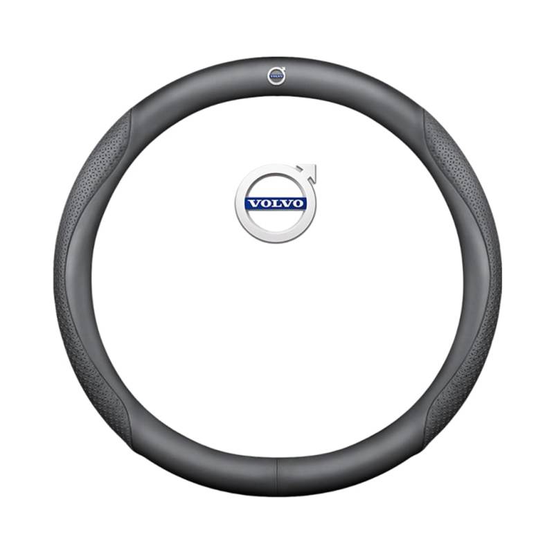 Auto Lenkradbezug für Volvo S80 2000-2025,rutschfest,Geruchlos FüR Sommer & Winter Pu Kunstleder 38cm,A von QWCPHGWZ