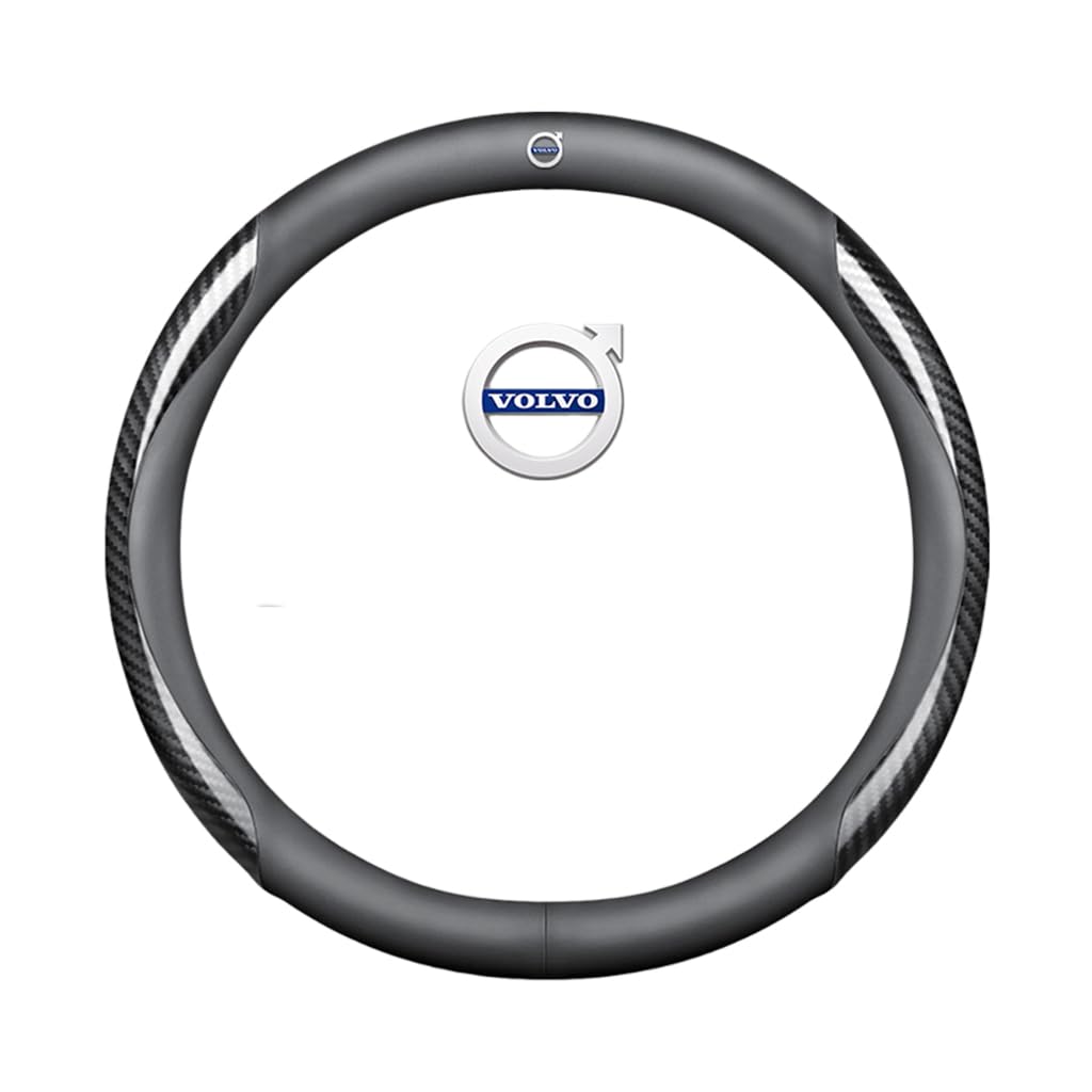 Auto Lenkradbezug für Volvo S80 2000-2025,rutschfest,Geruchlos FüR Sommer & Winter Pu Kunstleder 38cm,H Auto Lenkradbezug für Volvo S80 2000-2025,rutschfest,Geruchlos FüR Sommer & Winter Pu Kunstleder 38cm,H von QWCPHGWZ