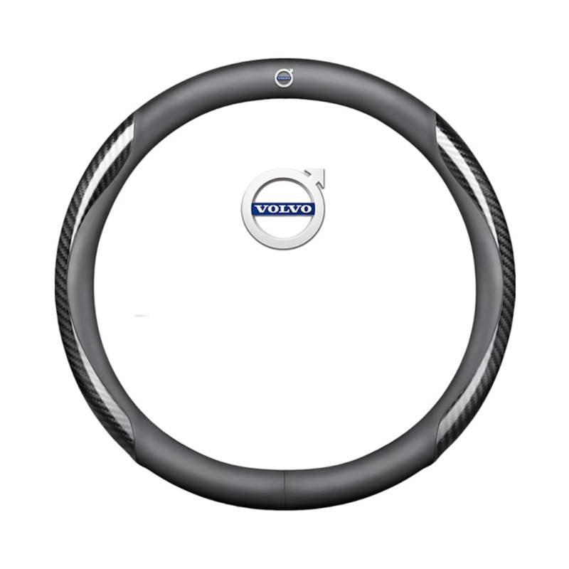 Auto Lenkradbezug für Volvo S80 2000-2025,rutschfest,Geruchlos FüR Sommer & Winter Pu Kunstleder 38cm,H von QWCPHGWZ