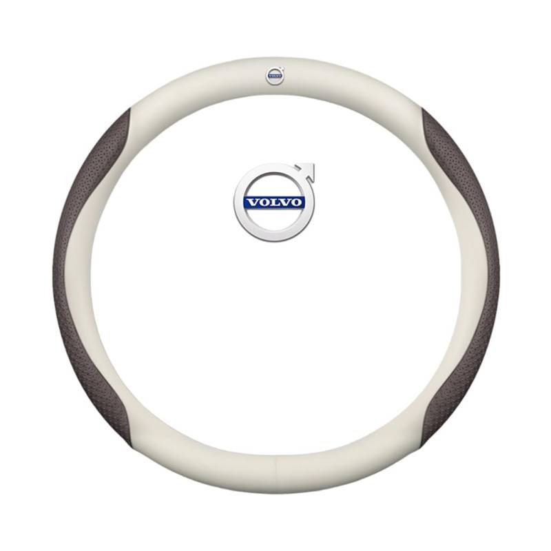 Auto Lenkradbezug für Volvo V40 2000-2025,rutschfest,Geruchlos FüR Sommer & Winter Pu Kunstleder 38cm,J von QWCPHGWZ