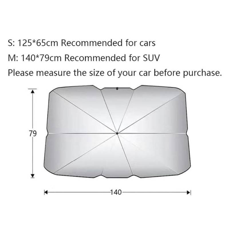 Auto Windschutzscheibe Sonnenschutz Regenschirm für Alfa Romeo 145/146 147 155 156 159 164 166 1994-2012,Auto Sonne Visier,UV Schutz,Hitze Isolierung,D von QWCPHGWZ