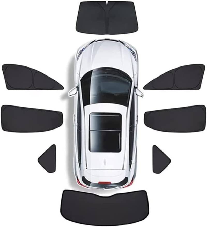Auto Seitenfenster Sonnenschutz Für Kia Rio 2006-2011,Voller Schatten Seitenfenster Sonnenblenden Blockiert UV-Strahlen,Einfachen Befestigung,E/8pcs von QWEDFSD