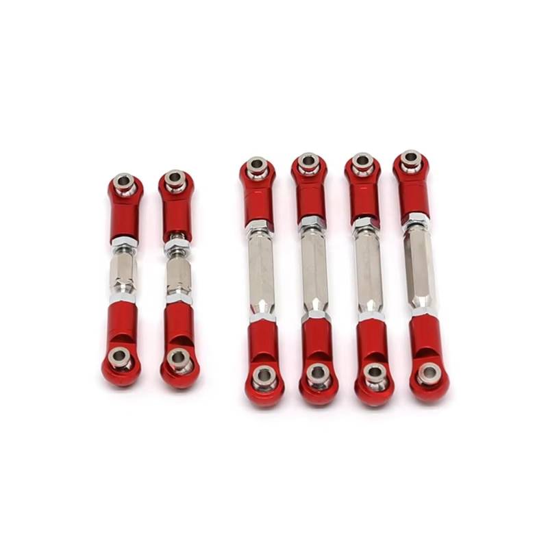 QWHTYO RC Cars Teile Kompatibel Mit Arrma Für Granite Für SENTON Für VORTEKS Für Typhon Für Rock 1/10 RC Auto Upgrade-Teile Metall Spurstangen Linkage Links Set von QWHTYO