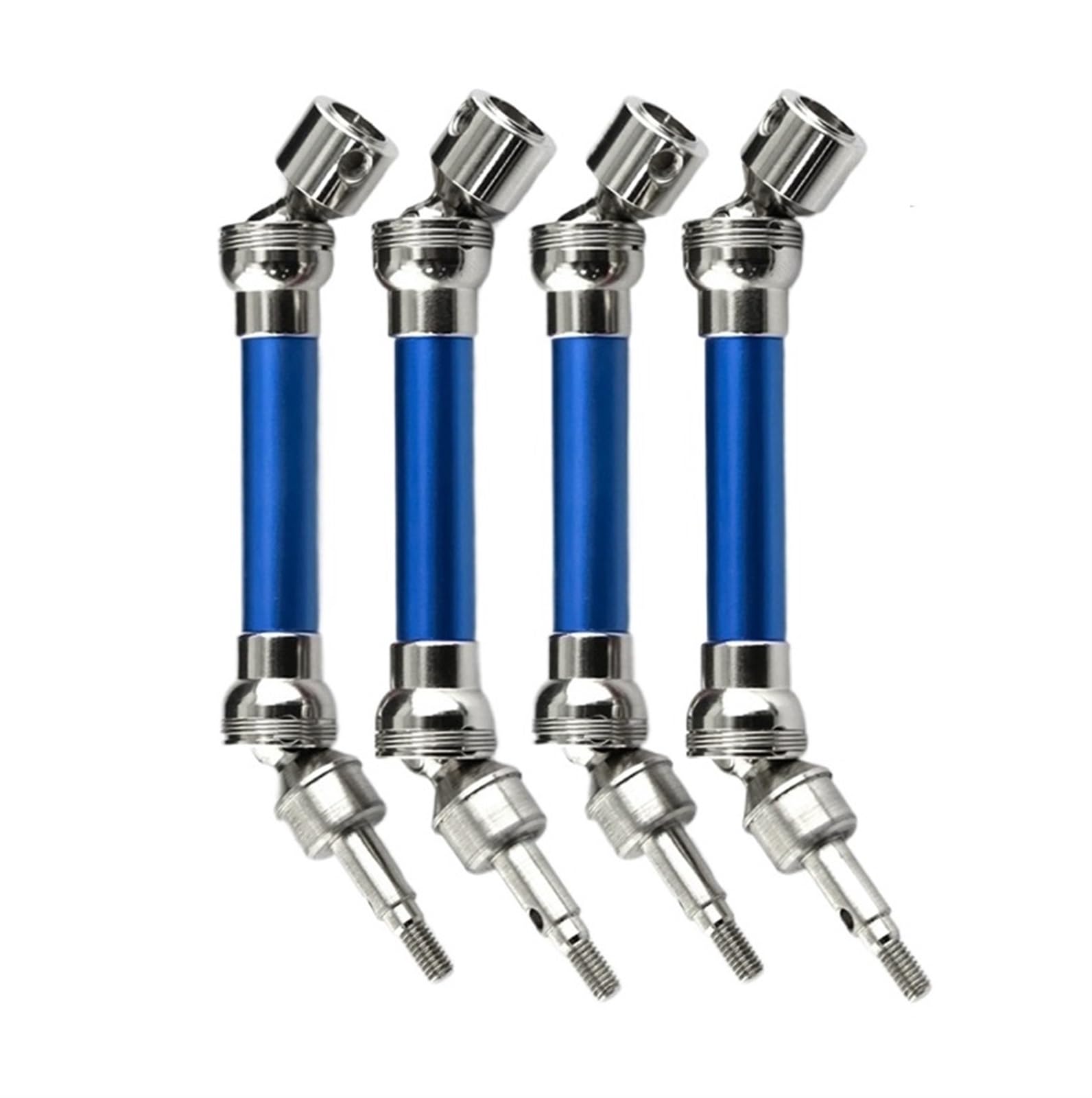 QWHTYO RC Cars Teile Kompatibel Mit Arrma Für Typhon Für SENTON Für Granite Für VORTEKS Für Rock V2 3S Für BLX 1/10 RC Autoteile Metall Vorne Hinten Antriebswelle(Blue) von QWHTYO