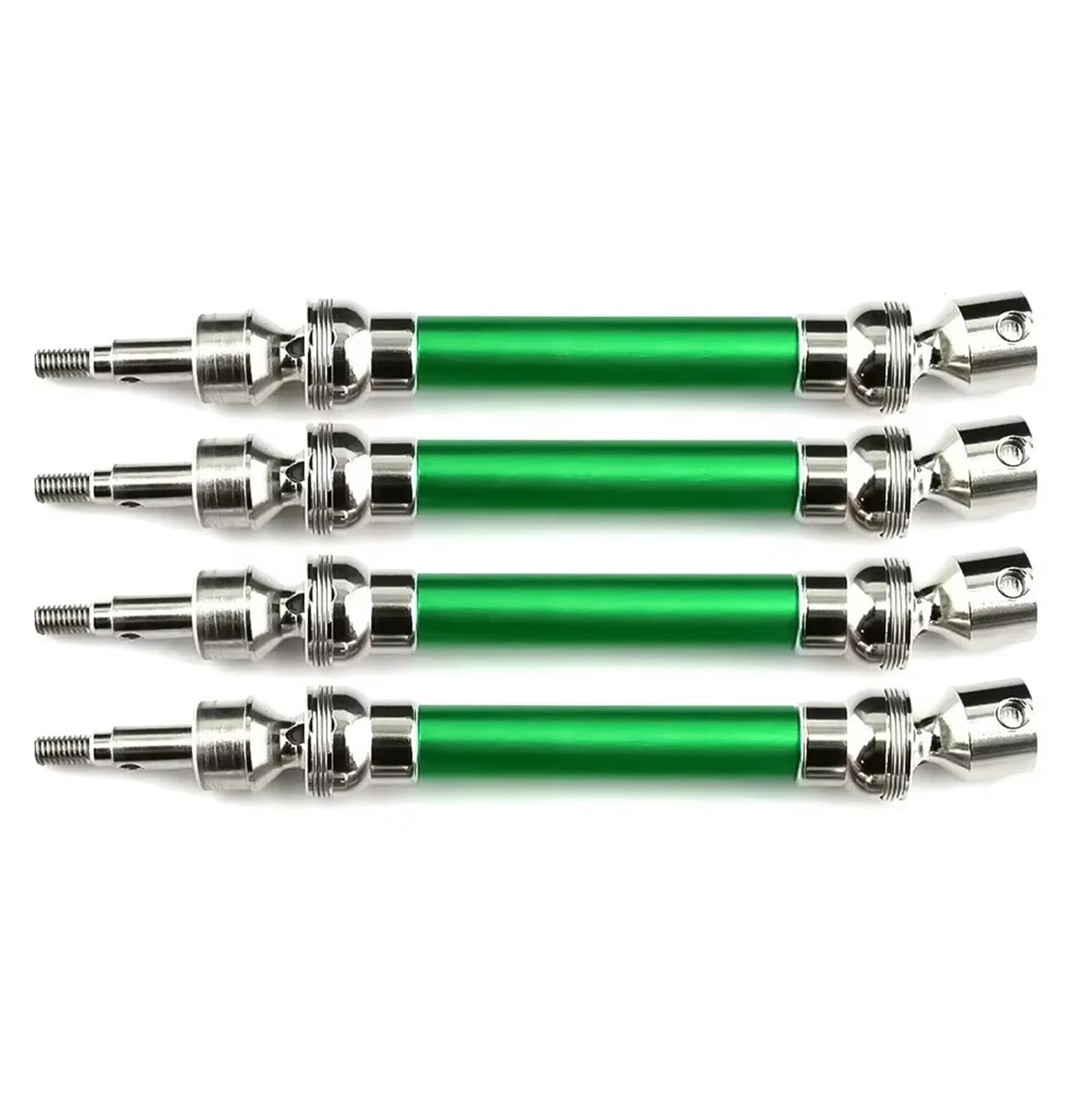 QWHTYO RC Cars Teile Kompatibel Mit Arrma V3 3S Für BLX 4X4 1/10 RC Auto-Upgrades Teile Zubehör 130 * 50mm Metall Vorne Hinten Antriebswelle CVD(Green) von QWHTYO