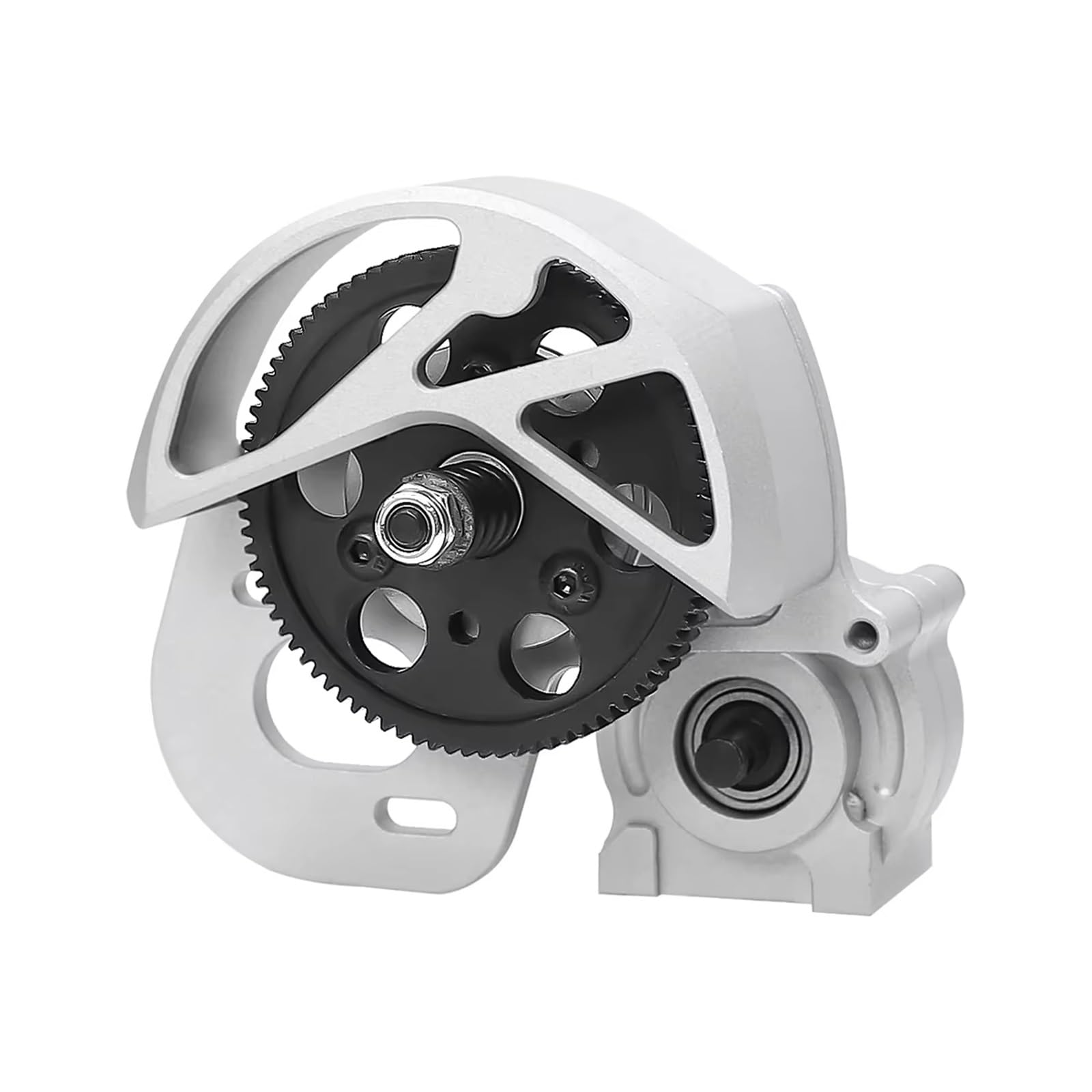 QWHTYO RC Cars Teile Kompatibel Mit Axial Für SCX10 I II AX10 SMT10 Getriebe 1/10 RC Crawler Upgrades Metallgetriebe Mittelgetriebe(Silver) von QWHTYO