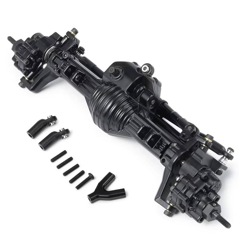 QWHTYO RC Cars Teile Kompatibel Mit Axial Für SCX10 II 90028 1/10 RC Für Rock Crawler Metall Achse Upgrade Teile RC Auto Vorne Hinten Gerade Achse(Front) von QWHTYO