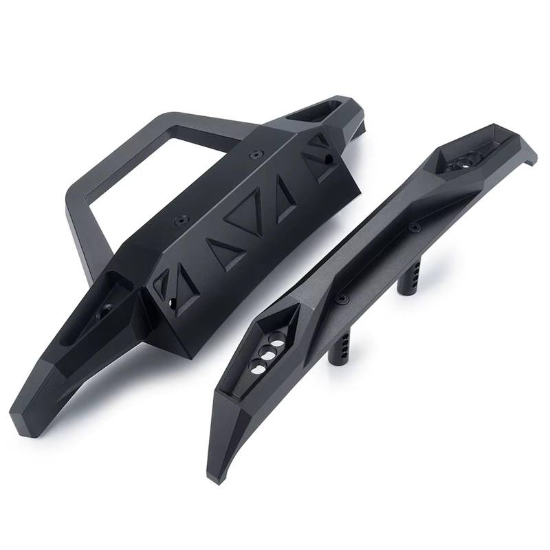 QWHTYO RC Cars Teile Kompatibel Mit Axial Für SCX6 1/6 RC Crawler Auto Für Modell-Upgrade-Teile, Aluminiumlegierung Vorne Und Hinten, Stoßstange Mit Lichtern(Rear and Front) von QWHTYO