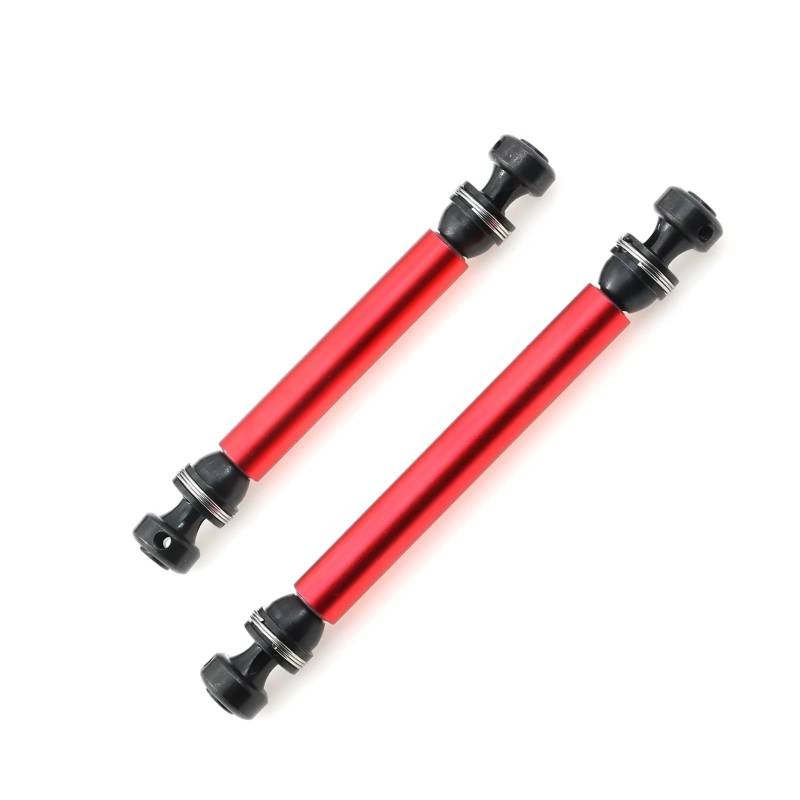 QWHTYO RC Cars Teile Kompatibel Mit Axial RBX10 Für Ryft 1/10 RC Crawler Auto Upgrade Teile Zubehör 2 Stücke Metall Antriebswelle CVD Antriebswelle(Red) von QWHTYO