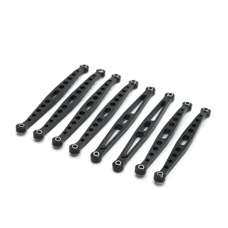 QWHTYO RC Cars Teile Kompatibel Mit HuangBoToys ZP1001 ZP1002 ZP1003 ZP1004 1/10 RC Autoteile Metall Upgrade Teile Zubehör Modifikation Feste Spurstange(Black) von QWHTYO