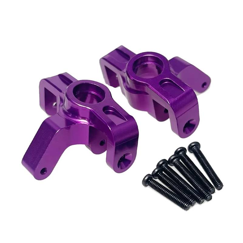 QWHTYO RC Cars Teile Kompatibel Mit Hyper Für Go Für Mjx 14209 14210 H14BM 1/14 Fernbedienung Auto Upgrade Metallteile Modifikation Lenkbecher(Purple) von QWHTYO
