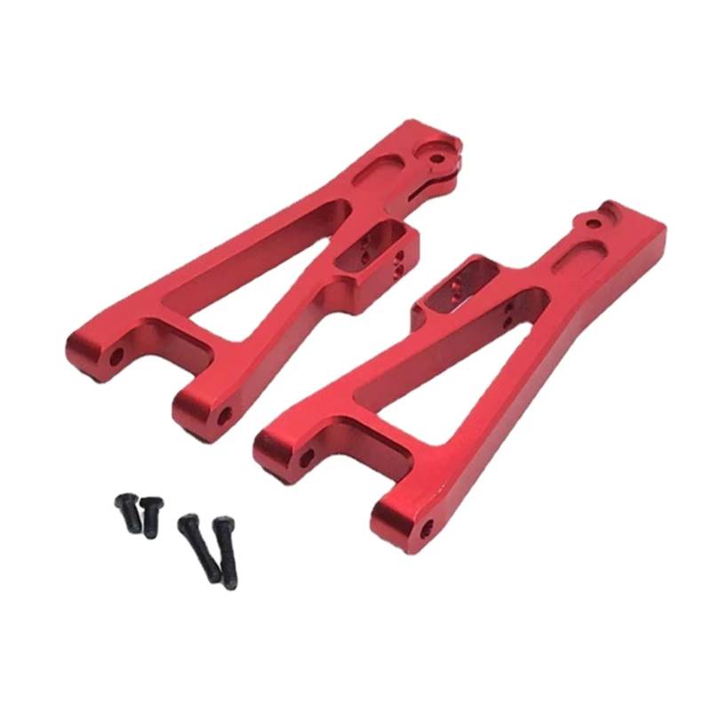 QWHTYO RC Cars Teile Kompatibel Mit JLB J3 1/10 RC Auto-Tuning-Teile, 2 Stück Aluminiumlegierung Vorne Und Hinten Unterer Querlenker(Red) von QWHTYO