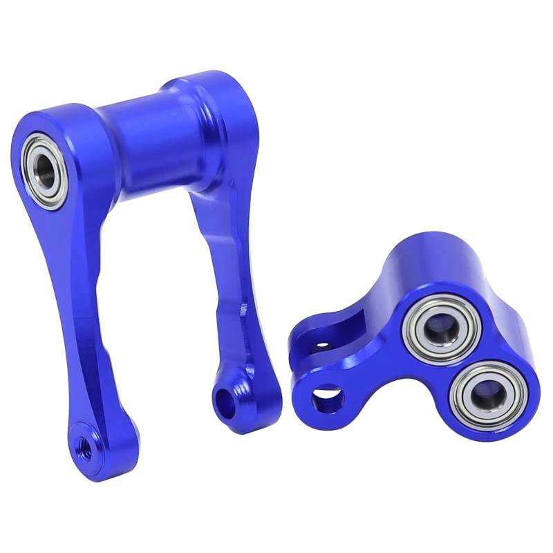 QWHTYO RC Cars Teile Kompatibel Mit LOSI Für Promoto Für MX 1/4 RC Motorrad Stoßdämpfer Hinten Lenkarm Lenkservohalterung Mit Vergrößerten Lagern(Blue) von QWHTYO