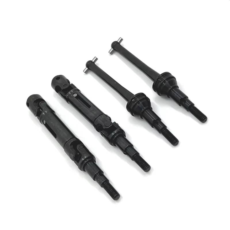 QWHTYO RC Cars Teile Kompatibel Mit MJX 14209 14210 1/14 RC Für Modellautoteile, Metall-Upgrade Der Vorderen Und Hinteren Antriebswelle CVD(Black) von QWHTYO