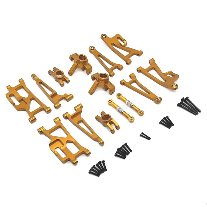 QWHTYO RC Cars Teile Kompatibel Mit MJX Für Hyper Für Go 14209 14210 H14BM Aluminium Upgrade Und Modifikation Teile Und Zubehör 1/14 Fernbedienung Auto(Yellow) von QWHTYO